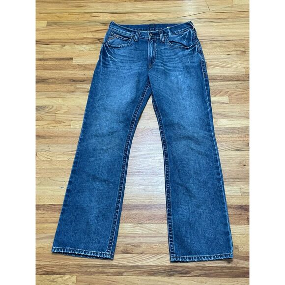 Ariat M4 Men's Jeans Scoundrel Bootcut Low Rise Denim 5-Pocket Cotton 32x34 Blue